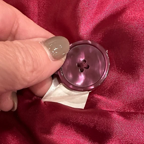 Merona Pink Floral Moleskin Cotton Trench Coat - M - Picture 10 of 10